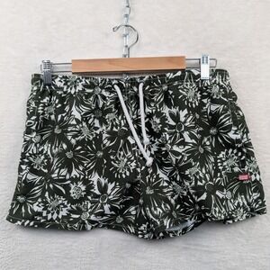 AussieBum Swim Shorts Men's Large Green Floral Tropical Surf Retro Beach Summer